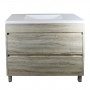 Qubist White Oak Free Standing 900 Vanity Cabinet Only
